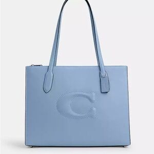 EUC Coach Nina Tote Bag (Large) in Cornflower Blue